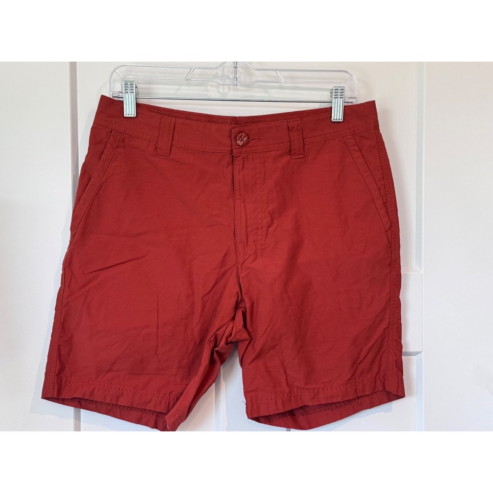 Columbia Sportswear womens 30/8 Rust Red Cotton Nylon Hiking Outdoor Shorts
